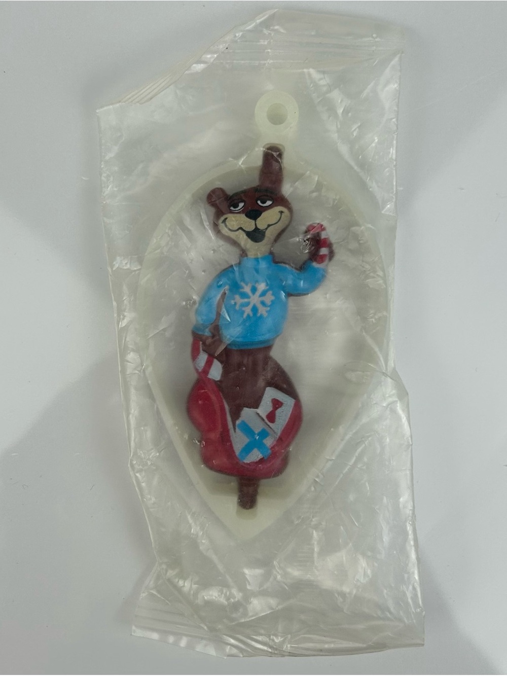 FINAL SALE Kraft 1995 Sugar Bear Christmas Ornament Post Golden Crisp Cereal NEW